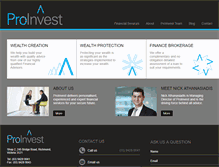 Tablet Screenshot of proinvest.com.au