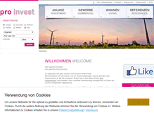Tablet Screenshot of proinvest.de